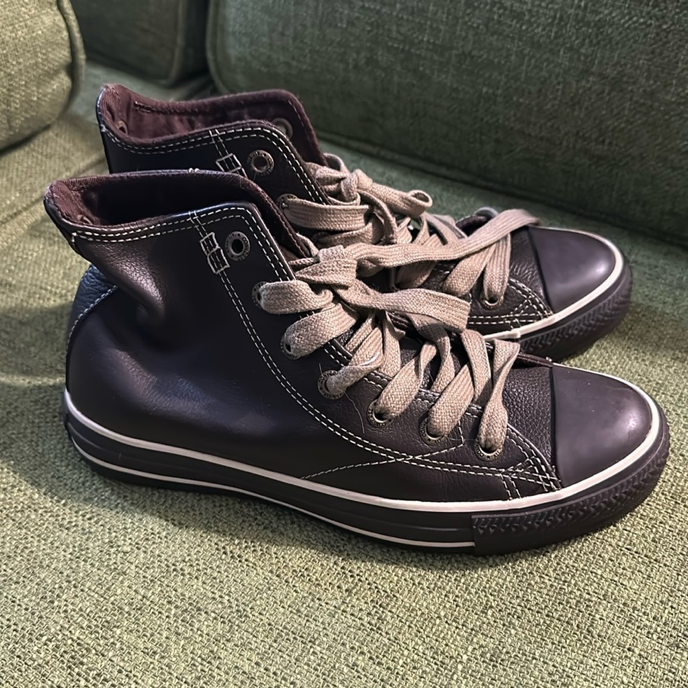 Coverse leather high tops